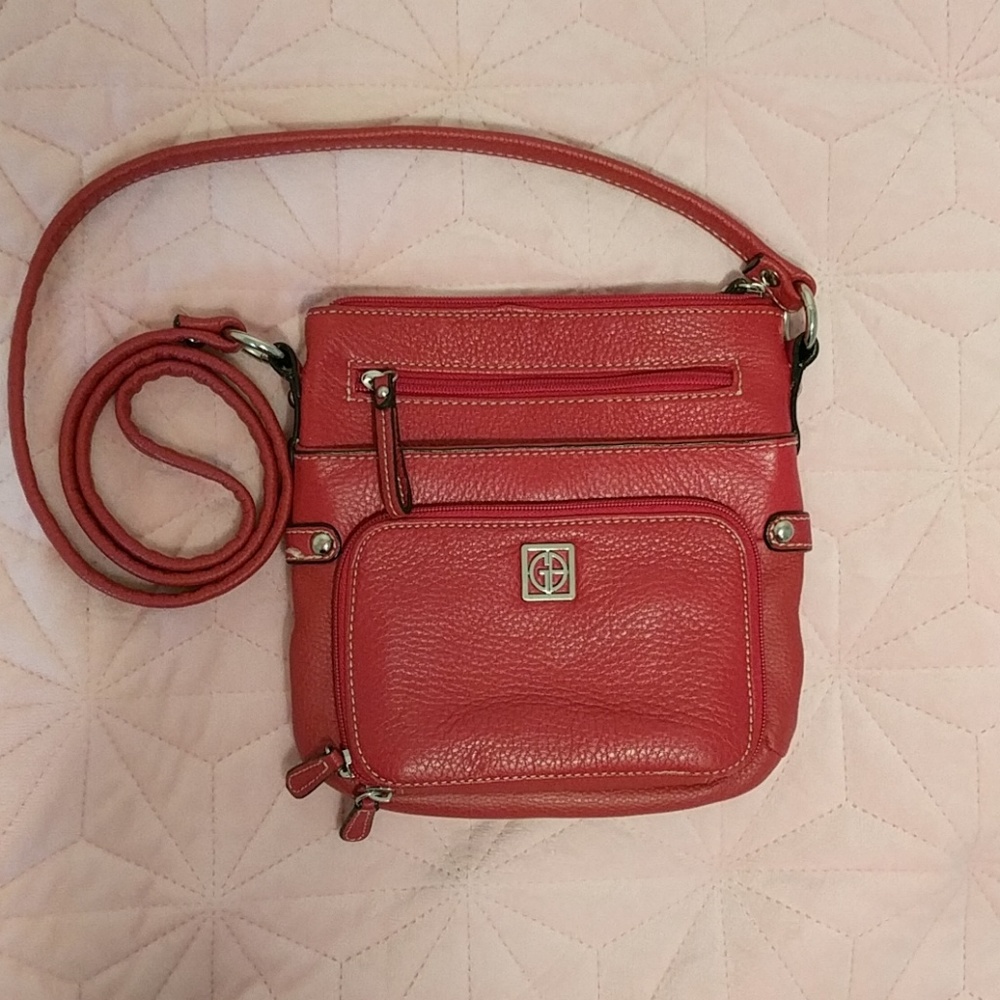 Gianni Bernini red crossbody purse